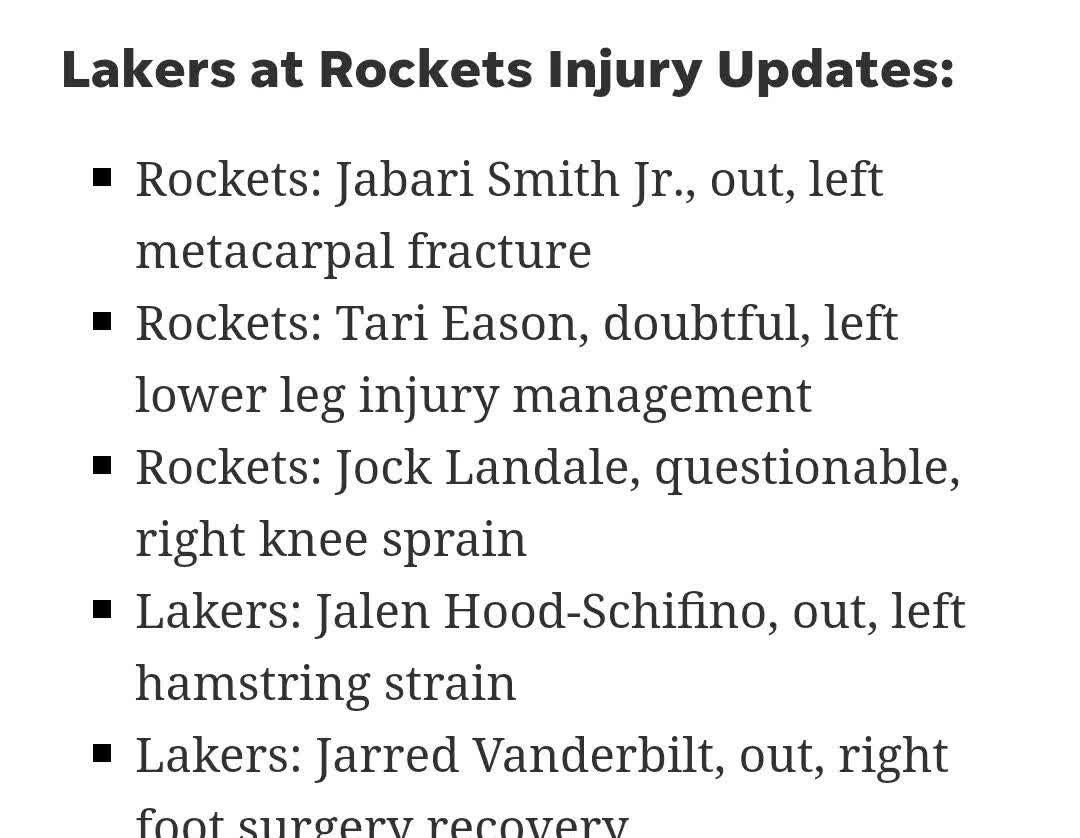 关于冲刺阶段德国杯焦点战,休斯敦火箭伤情更新,悬念犹存,赛季目标并未改变的信息 关于冲刺阶段德国杯焦点战,休斯敦火箭伤情更新,悬念犹存,赛季目标并未改变的信息